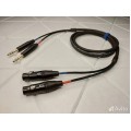 100-MGY-2P 2 Jack 6,3 stereo <=> 2 XLR 3pin гнездо  Gabreal AM AWG24 UF 2p PVC